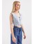 6797 Crop Kot Yelek - Mavi 2
