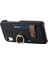 IPhone Xr Kart Yuvaları Premium Dokulu Deri Halka Standı (Yurt Dışından) 4