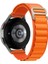 Huawei Watch Gt 3 42MM 20MM Uyumlu Kordon Alpine Hasır Örgü Zore Krd-74 Kumaş Kayış, Turuncu 1