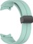 Samsung Galaxy Watch 4 44MM Uyumlu Kordon Silikon Metal Mıknatıslı Toka Zore Krd-84 Kayış, Açık Yeşil 1