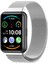 Huawei Watch Fit 2 Uyumlu Kordon Hasır Metal Mıknatıslı Örgü Zore Krd-01 Kayış, Gümüş 1