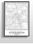 Stockholm Şehir Haritası Çerçevesiz Poster-Harita Sanatı, Map Art Design 2