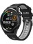 Samsung Galaxy Watch Active 2 44MM Uyumlu Kordon Silikon Çift Renkli Sportif Krd-55 Kayış, Siyah-Gri 1