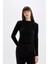 Regular Fit Bisiklet Yaka Premium Basic Düz Crop Triko Kazak C9047AX24WN 4