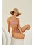 Renkli Sundress Straplez Tek Üst Bikini 4