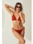 Kiremit Ribbed Üçgen Tek Üst Bikini 2