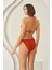 Kiremit Ribbed Üçgen Tek Üst Bikini 4
