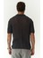 Looke Erkek Çizgi Detay Füme Triko T-Shirt 4