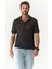 Leonard Erkek Düğme Detay Füme Triko T-Shirt 3
