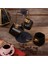 4 Parça Gold Stone Kare Cezve Seti (200-400-600 ml Cezve + Stant) 2
