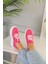 Morgona Model 5 cm Triko Detaylı Yeni Sezon Sneakers Spor Ayakkabı Fusya 4