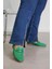 Pillow Model Gerçek Orjinal Deri Babet Loafer Yesıl 4
