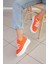 Morgona Model 5 cm Triko Detaylı Yeni Sezon Sneakers Spor Ayakkabı Oranj 2