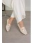 MR2077 Model 2 cm Topuklu Aksesuar Detaylı Babet Loafer Ten 1