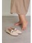 MR2062 Model 2 cm Topuklu Taş Detaylı Babet Loafer Ten 2