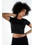 Bisiklet Yaka Crop T-Shirt (B24-326A) 2