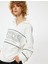 Oversize Sweatshirt Yarım Fermuarlı Kolej Baskılı Şardonlu 1