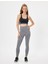 Dikişsiz Tayt Spor Yüksek Bel Tül Detaylı Kırçıllı Slim Fit 2