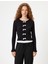 Fiyonklu Hırka Bisiklet Yaka Uzun Kollu Düğmeli 3