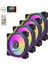 Halo V2 4X120MM Sessiz Profesyonel Kumandalı Rgb Fan Seti 1