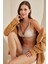 Krem Bordo Tassel Bralet Tek Sütyen 5