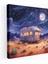 Karavan Kanvas Tablo - Renkli Çöl Yolculuğu - Karavan, Karavan, Kanvas Tablo, 30X30 Kanvas Tablo, 30X30 1