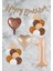 Kum Beji Kalp Rakamfolyo Latex Balon ve Bannerlı Set Yaş 1 1