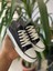 Siyah Kısa Keten Sneaker Spor Ayakkabı Günlük 4