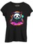 Astronot Panda Siyah Kadın Tshirt 1