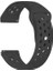 Samsung Galaxy Watch 7 40MM Kordon Delikli Çift Renk Silikon Siyah 1