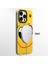 Apple iPhone 15 Pro Uyumlu Kılıf Magsafe Özellikli Sunshine Tasarımlı Youngkit Daily Happy Serisi Sarı 4