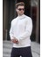 Ekru Bisiklet Yaka Nakış Detaylı Cepli Erkek Sweatshirt 7049 2