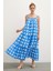 Askılı Puanlı Elbise Mavi 1