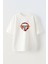 Ufo Tasarım Baskılı Pamuk Beyaz Oversize T-Shirt 1