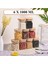 Home 6'lı 1000 ml Bambu Kapaklı Kare Cam Baharatlık Drajelik ve Erzak Kabı 4
