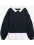 Gömlek Detaylı Sweatshirt Çift Kumaş Detaylı 1