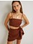x Şahika Ercümen - Parlak Askılı Crop Büstiyer Lyocell Kumaş Slim Fit 1