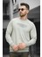 Never Give Up Baskılı Slim Fit Likralı Sıfır Yaka Erkek Sweatshirt 4