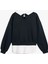Gömlek Detaylı Sweatshirt Çift Kumaş Detaylı 2