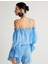 x Melis Ağazat - Fırfırlı Crop Omzu Açık Üst Çiçekli Uzun Kollu 4