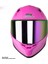 Motosiklet Kadın Kaskı 22.R06 Sertifika Güneş Vizörlü Fiber Kask Full Face Motor Kask Furchsia Lady 1