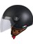 Kask Sway Yarım Deri Kask 701 Siyah 2