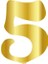 Pleksi Çubuksuz Rakam 6 Cm Altın - 5 1