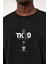 Erkek Tokyo Siyah Baskılı Bisiklet Yaka Sweatshirt 2