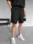 Oversize Polo Yaka Fermuarlı T-Shirt Siyah 3