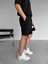 Oversize Polo Yaka Fermuarlı T-Shirt Siyah 4