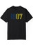 Sarı Lacivert 1907 Baskılı Pamuklu Beyaz Unisex Oversize Tişört 3