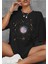 Gezegen Temalı Baskılı Unisex Oversize Pamuklu Tişört 1