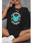 Kedi Baskılı Unisex Pamuklu Oversize Tişört 2