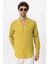 Açık Safran Hakim Yaka Örme Dokulu Erkek Gömlek 6